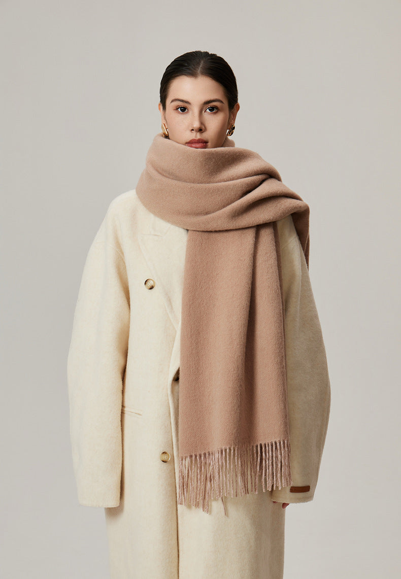 Desiree Reversible Lamb Wool Blanket Scarf