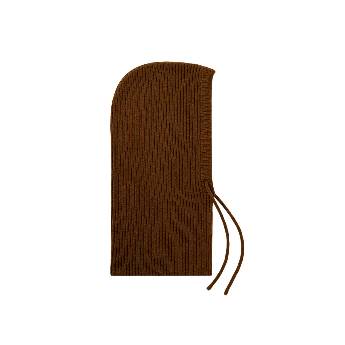 Zuleika Wool Ribbed Drawstring Hood