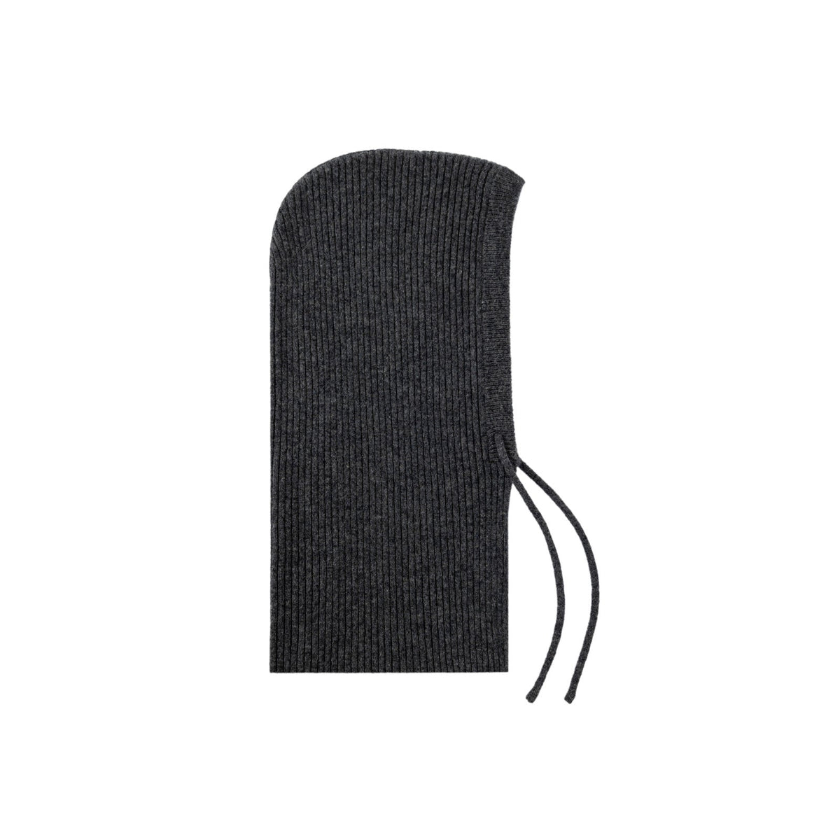 Zuleika Wool Ribbed Drawstring Hood