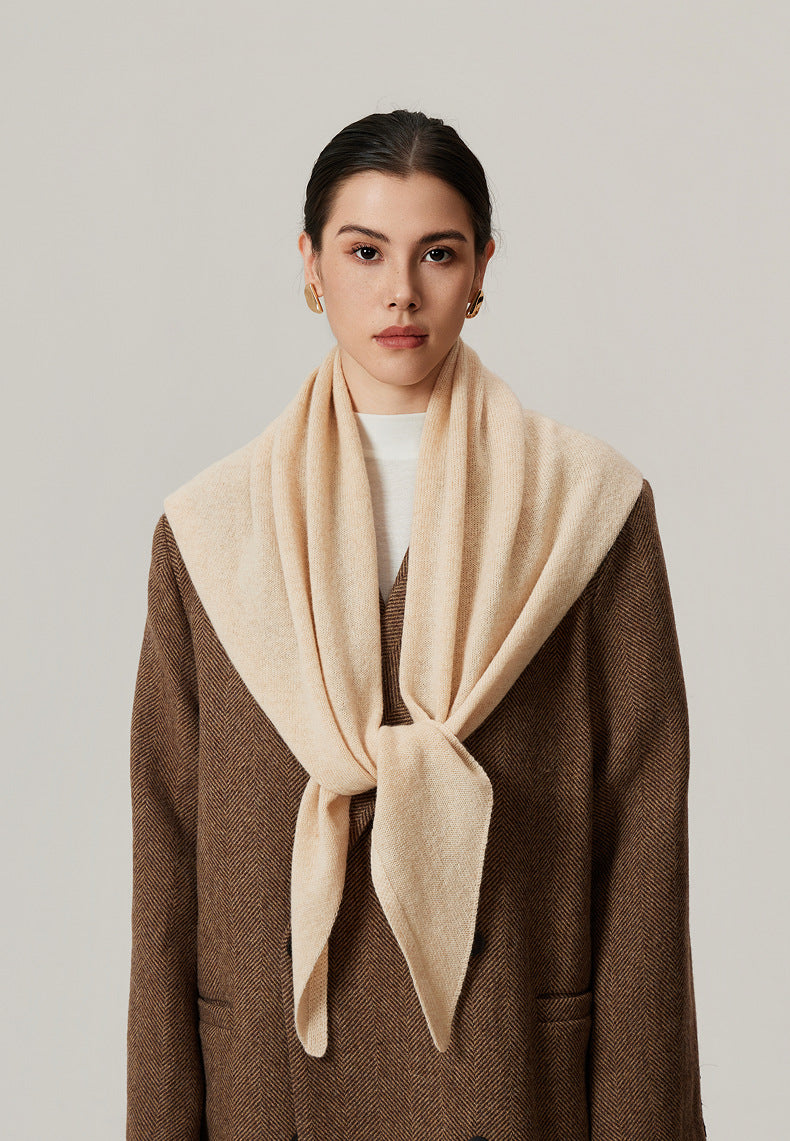 Giovanna Lamb Wool Oversized Triangle Scarf