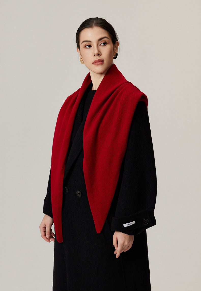 Giovanna Lamb Wool Oversized Triangle Scarf