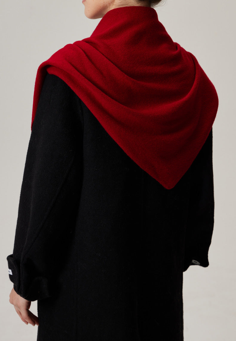 Giovanna Lamb Wool Oversized Triangle Scarf