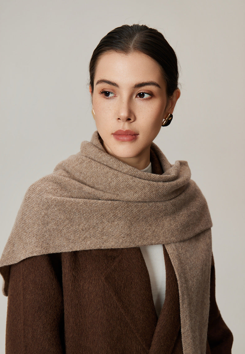 Giovanna Lamb Wool Oversized Triangle Scarf