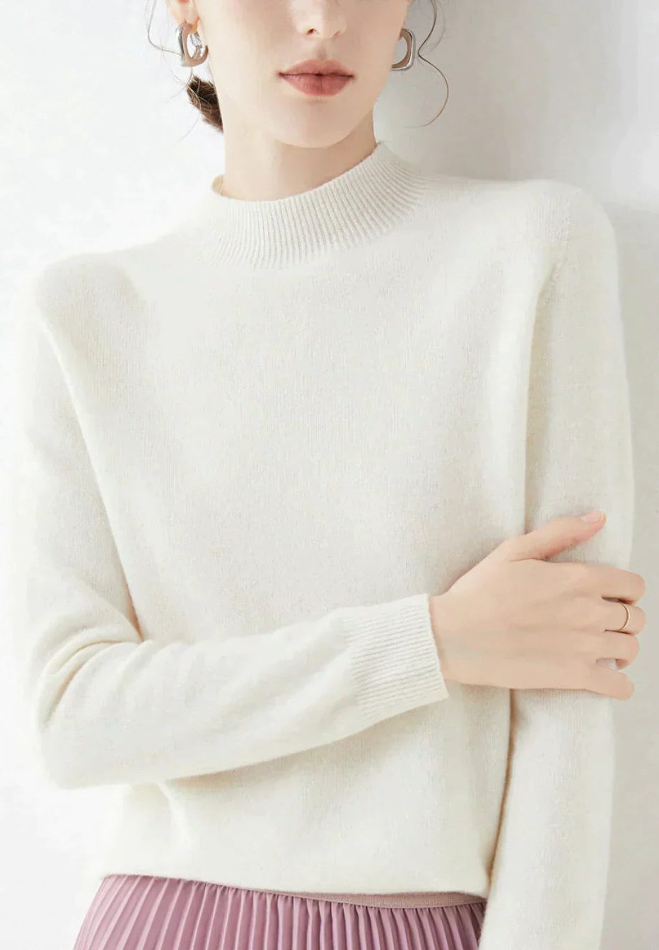 Margot | Cashmere Sweater with Crew Neck for Women