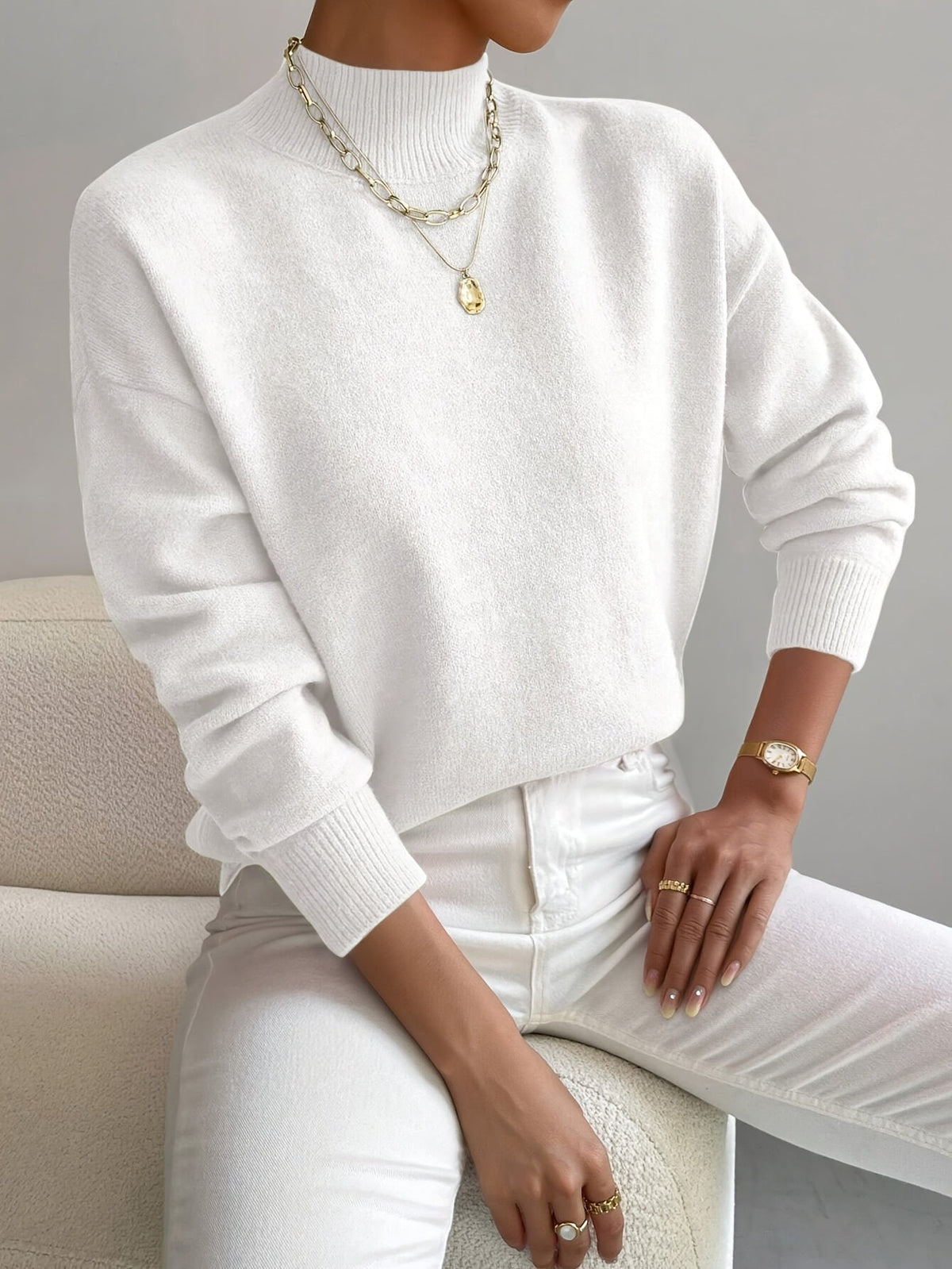 Women's Elegant Turtleneck Sweater, Fitted Silhouette | Elongating Neckline, Cozy Layer | 9 Colorways | S–XL