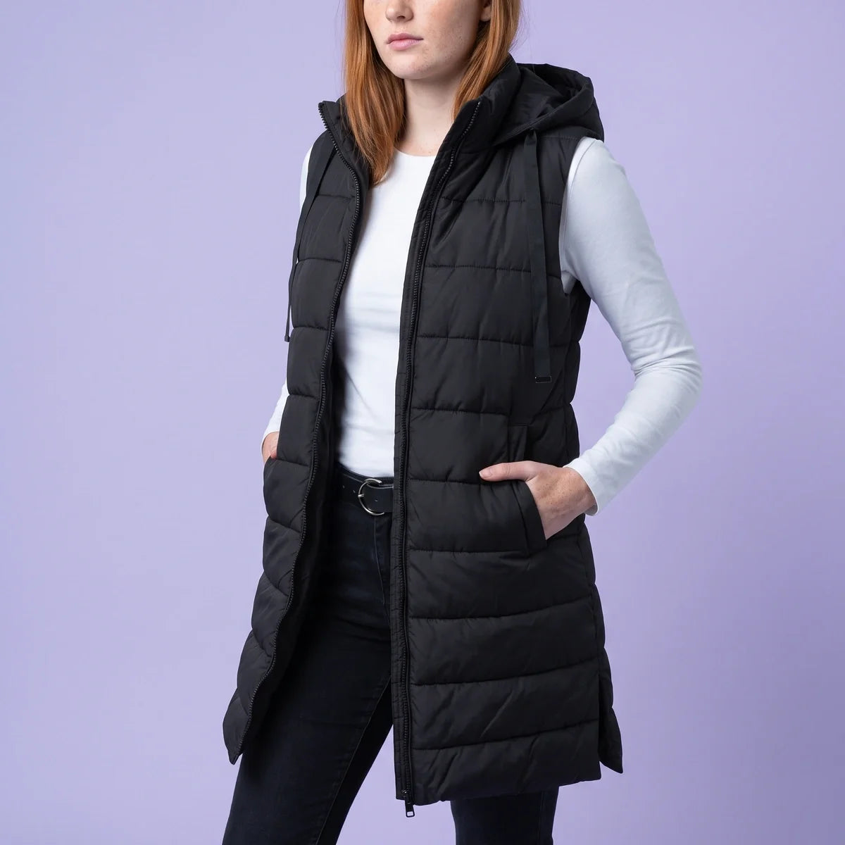 Marisa Longline Hooded Puffer Vest