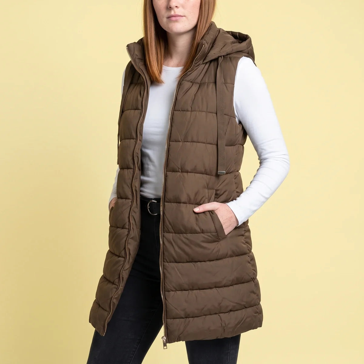 Marisa Longline Hooded Puffer Vest
