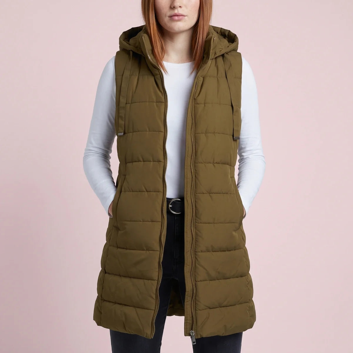 Marisa Longline Hooded Puffer Vest
