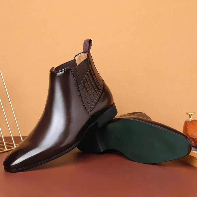 Women's Chelsea Boots with a Pointed Toe | Elastic Side Panels, Pull On Booties with a Back Tab | Size 5.5-10.5, 2 Colors