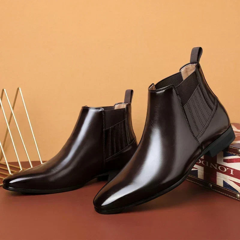 Women's Chelsea Boots with a Pointed Toe | Elastic Side Panels, Pull On Booties with a Back Tab | Size 5.5-10.5, 2 Colors
