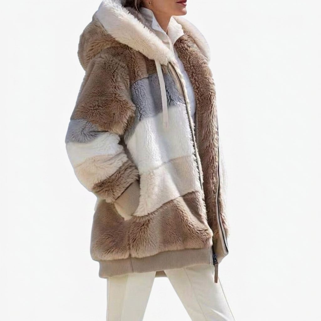 Marthe | Winter Puffer Jacket with Faux Fur Collar for Women