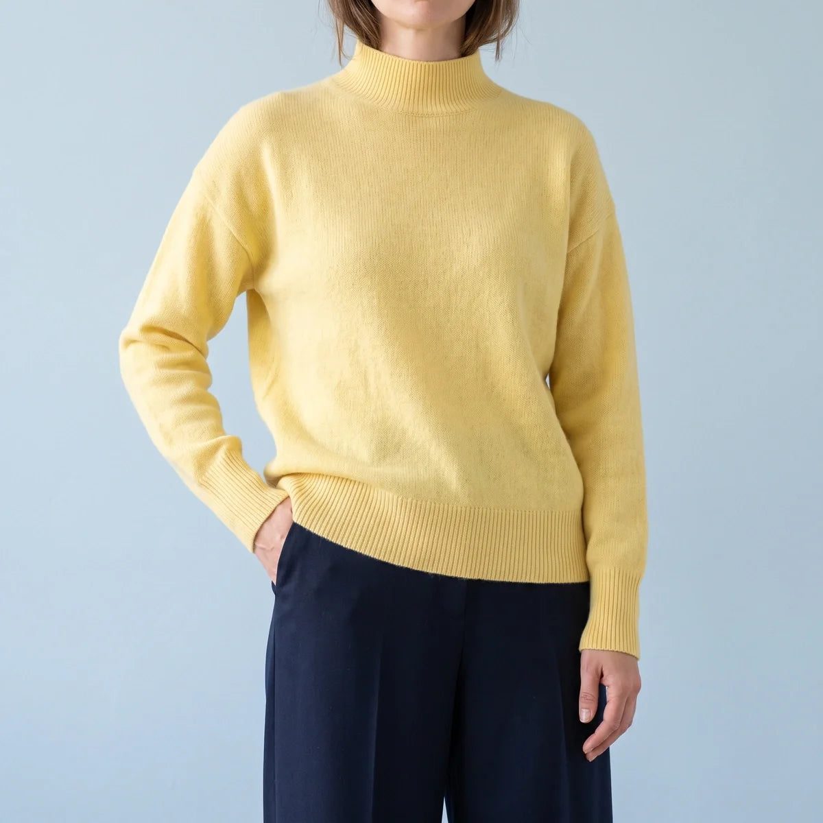 Martina Smooth Knit Mock Neck Relaxed Sweater