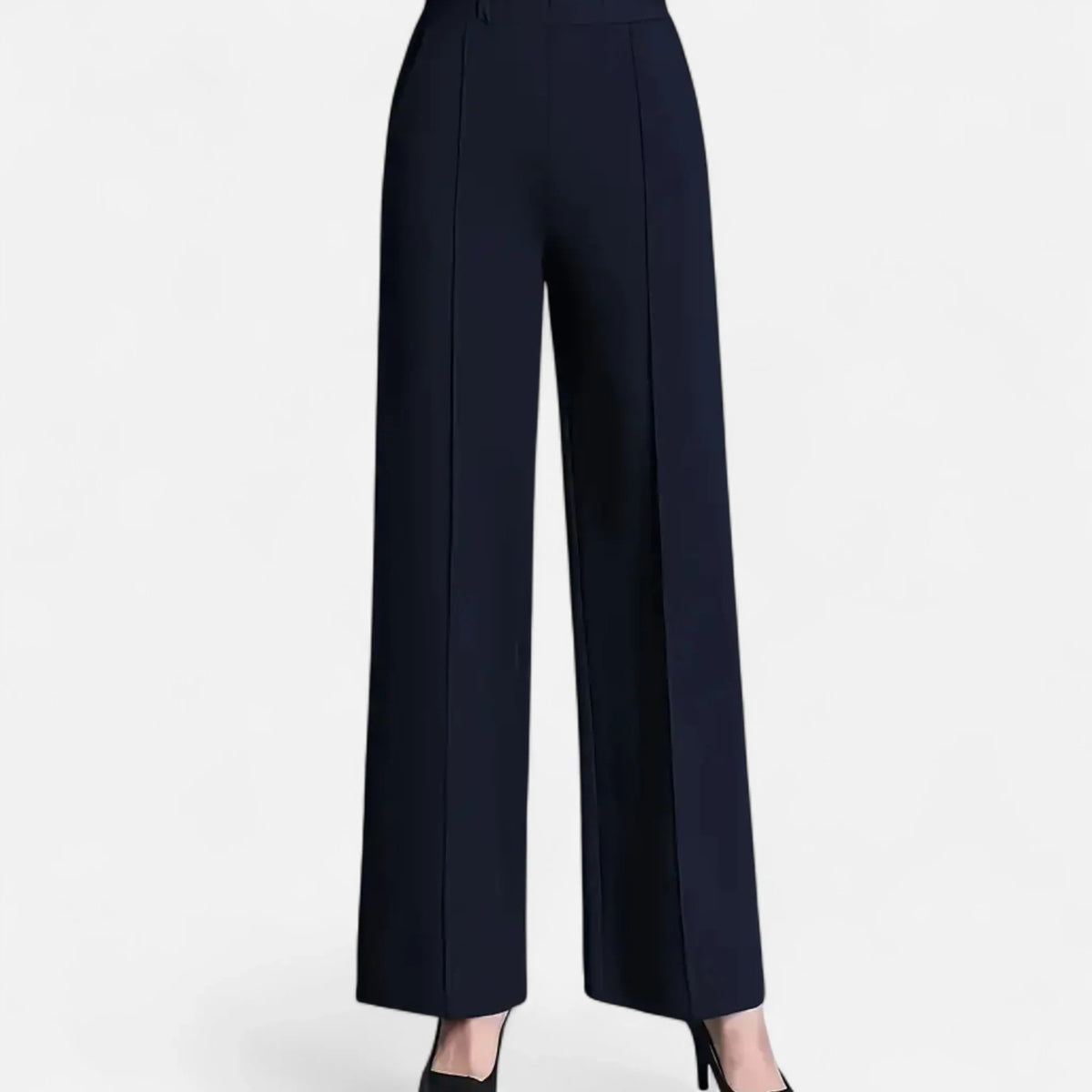 Maureen | Women's High Waisted Wide Leg Trouser with Side Pockets
