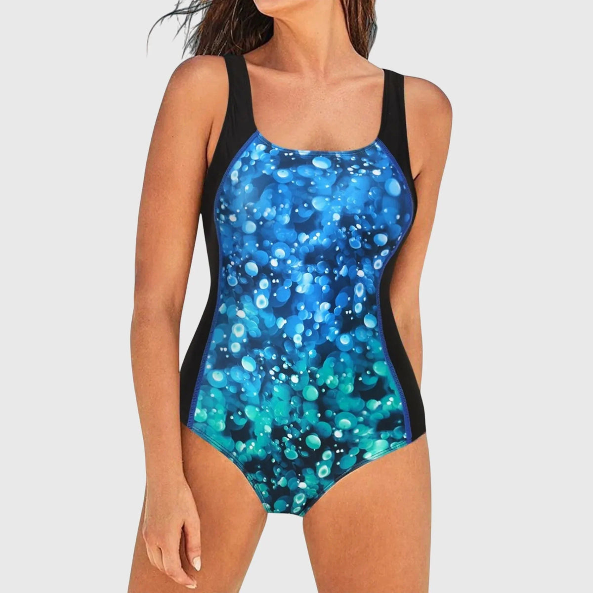 Maureen | Women's One Piece Athletic Square Neck Swimsuit