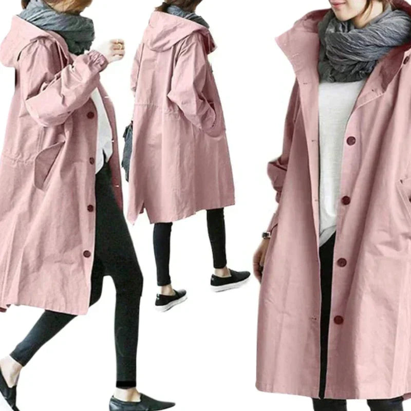 Maureen | Women's Waterproof Hooded Windbreaker Jacket with Drawstring Waist