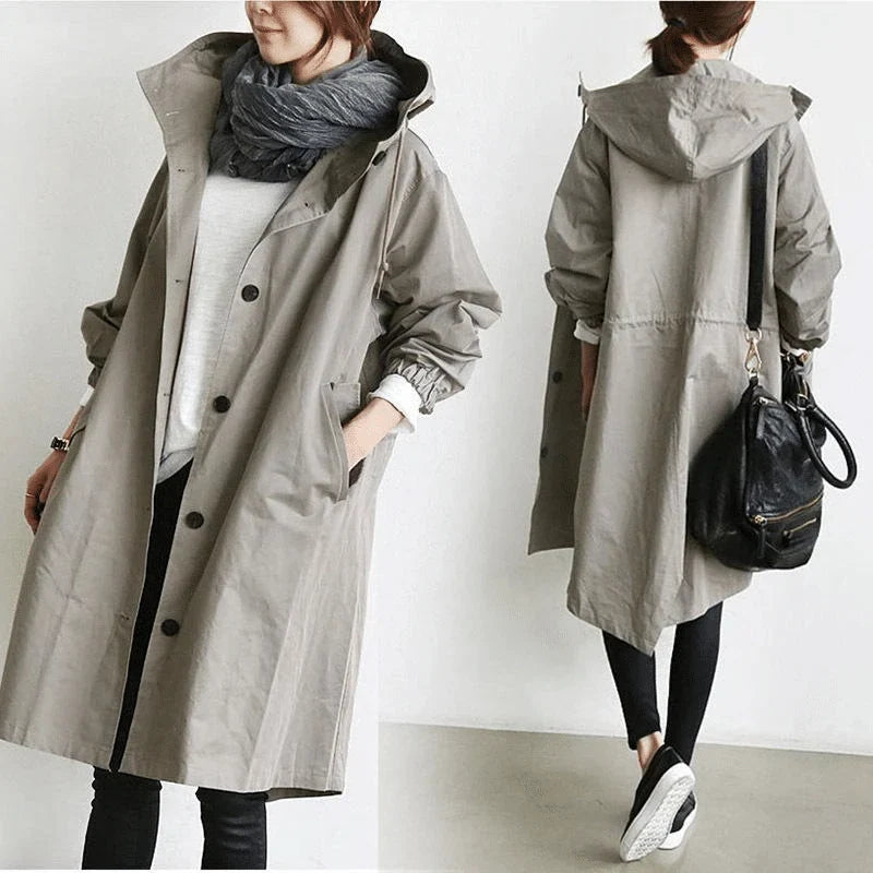 Maureen | Women's Waterproof Hooded Windbreaker Jacket with Drawstring Waist