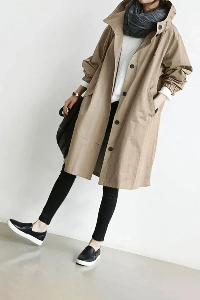 Maureen | Women's Waterproof Hooded Windbreaker Jacket with Drawstring Waist