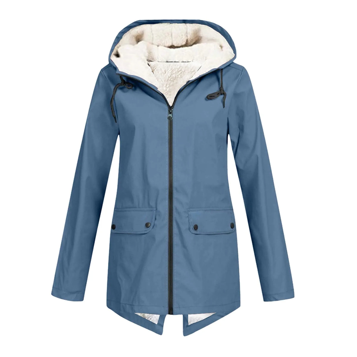 Melissa | Women's Longline Sherpa Lined Hooded Jacket with Waterproof Outer