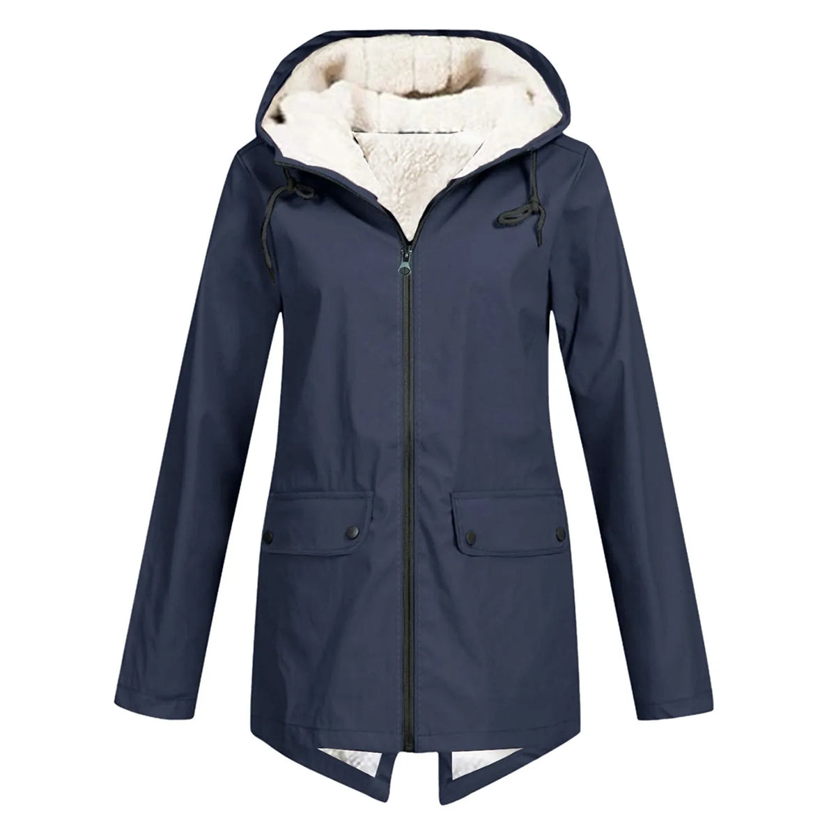 Melissa | Women's Longline Sherpa Lined Hooded Jacket with Waterproof Outer