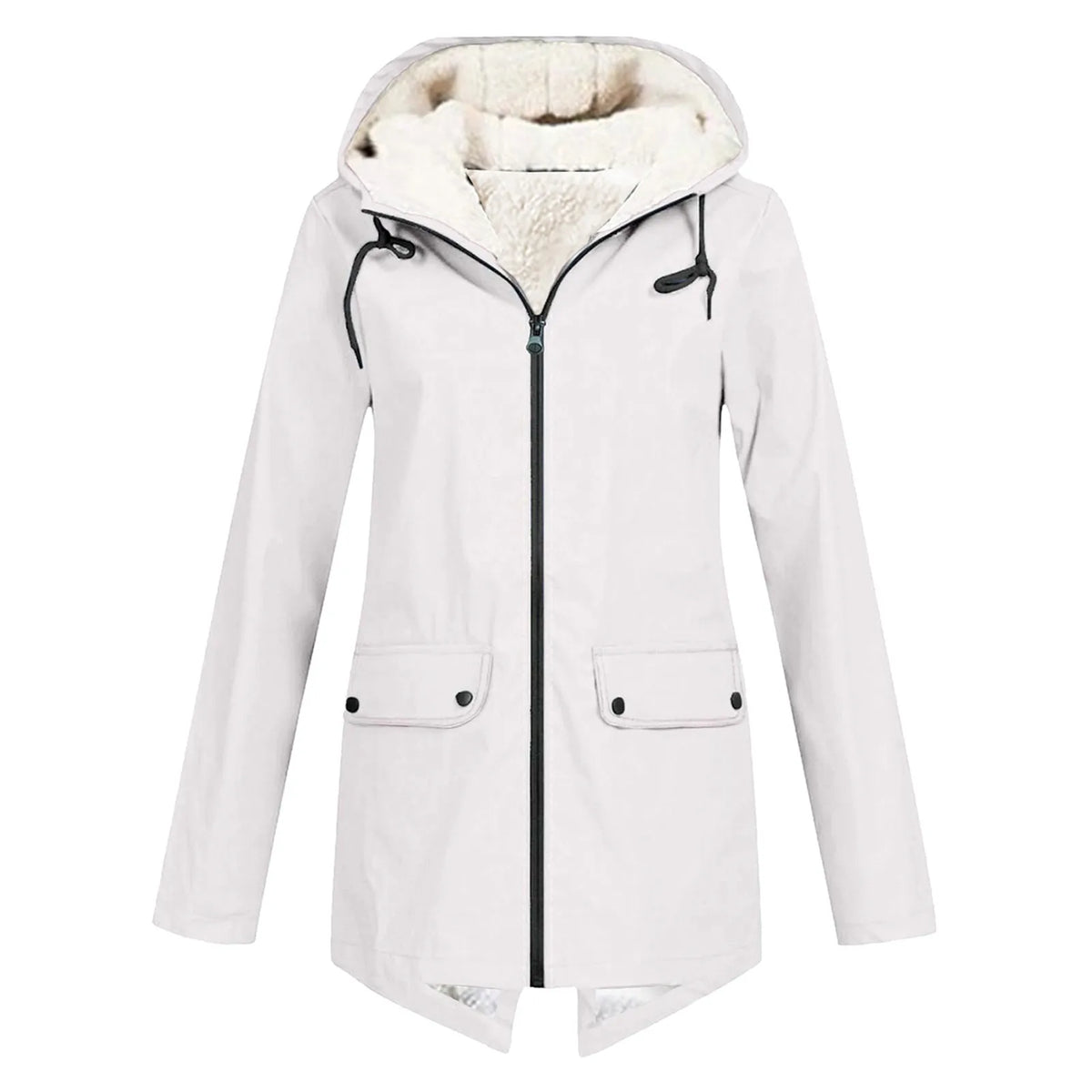 Melissa | Women's Longline Sherpa Lined Hooded Jacket with Waterproof Outer