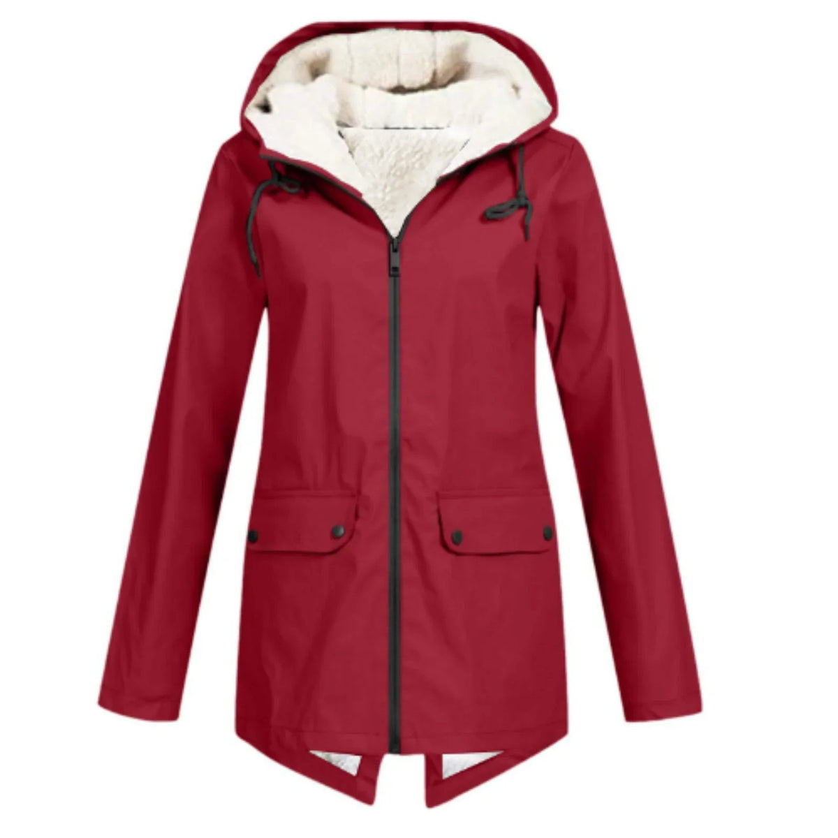 Melissa | Women's Longline Sherpa Lined Hooded Jacket with Waterproof Outer