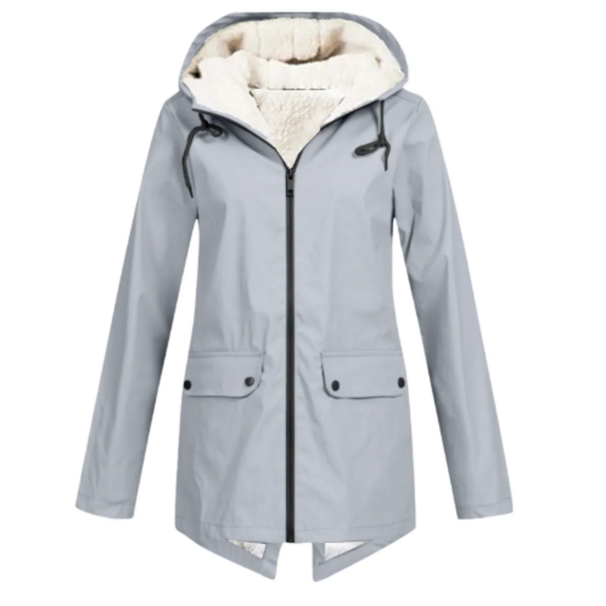 Melissa | Women's Longline Sherpa Lined Hooded Jacket with Waterproof Outer