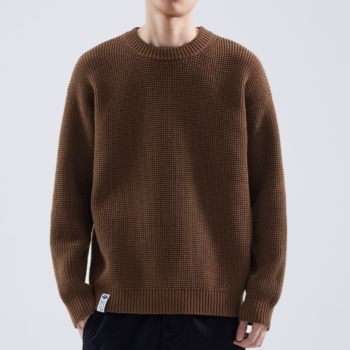 Adrian | Mens Textured Crewneck Sweater — Minimalist Winter Knit in 6 Colors XS–2XL | Westmere
