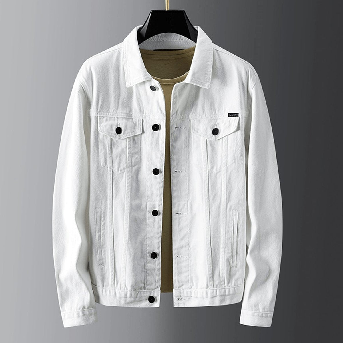 Men's Classic Button-Up Chest Pocket Casual Denim Jacket