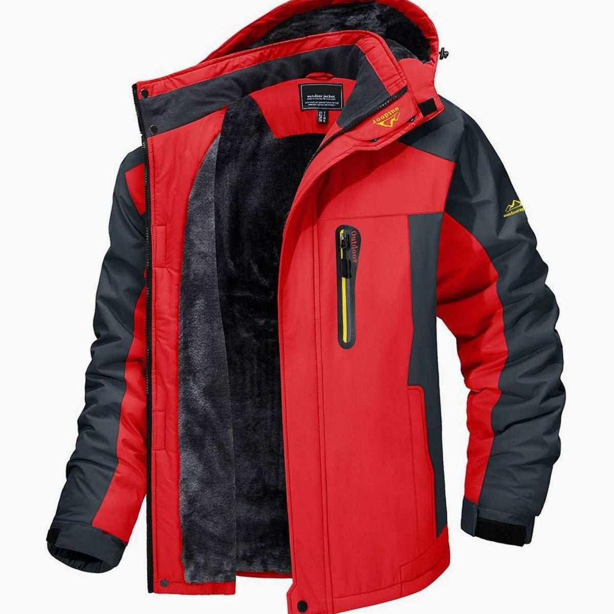 Men's Fleece-Lined Hooded Winter Jackets