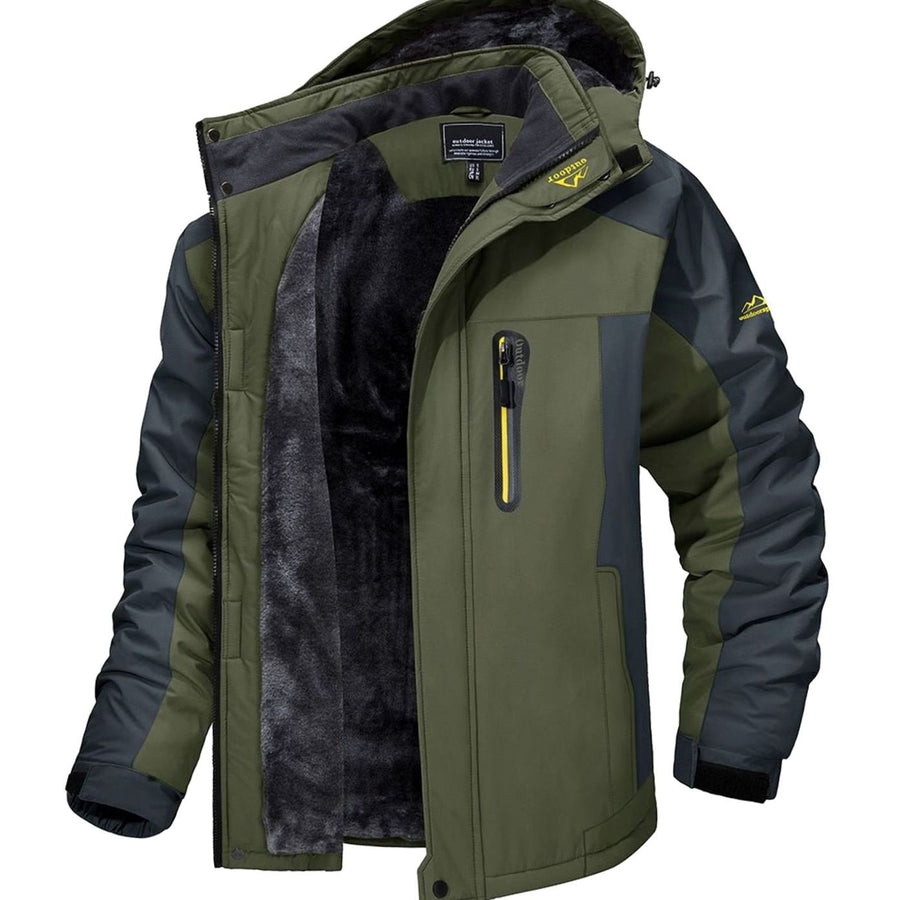 Men's Fleece-Lined Insulated Hooded Winter Jackets