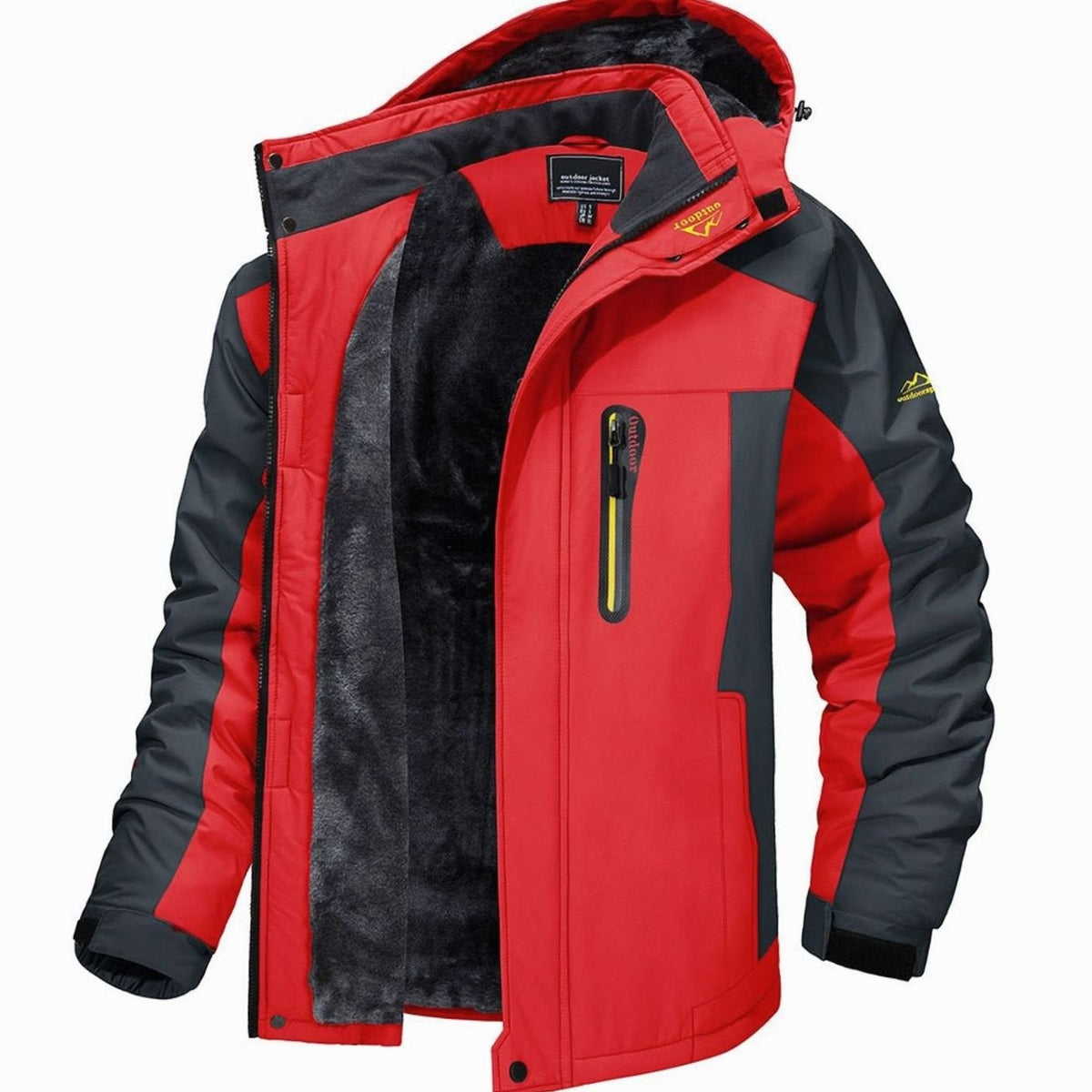 Men's Fleece-Lined Insulated Hooded Winter Jackets