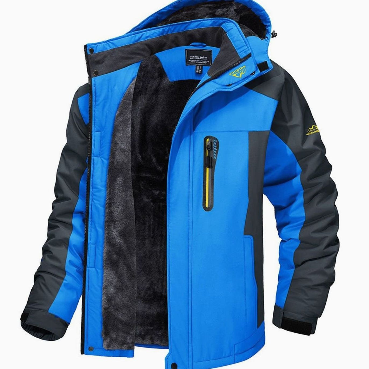 Men's Fleece-Lined Insulated Hooded Winter Jackets