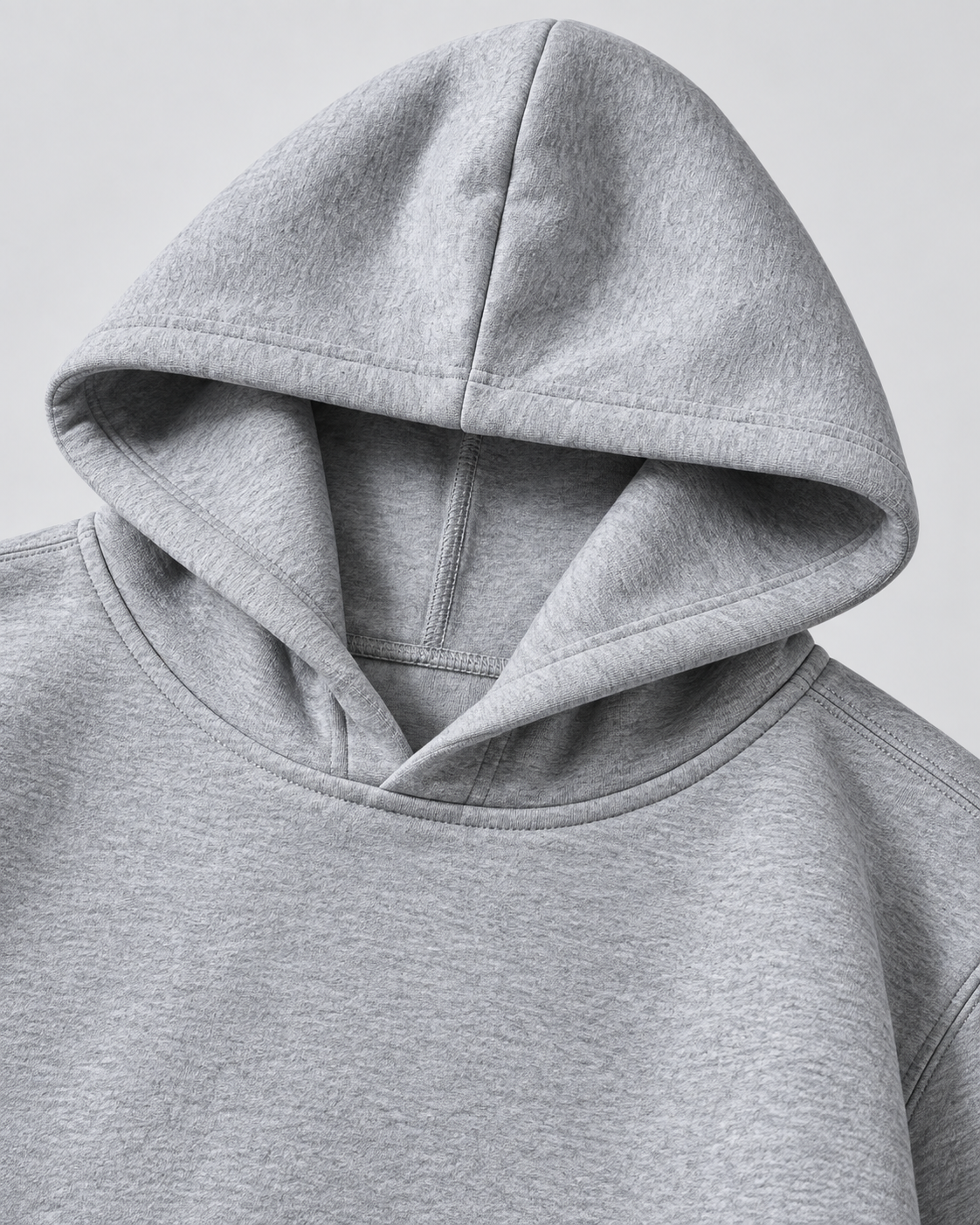 Men's Fleece Pullover Hoodie - Ribbed Cuff Detail
