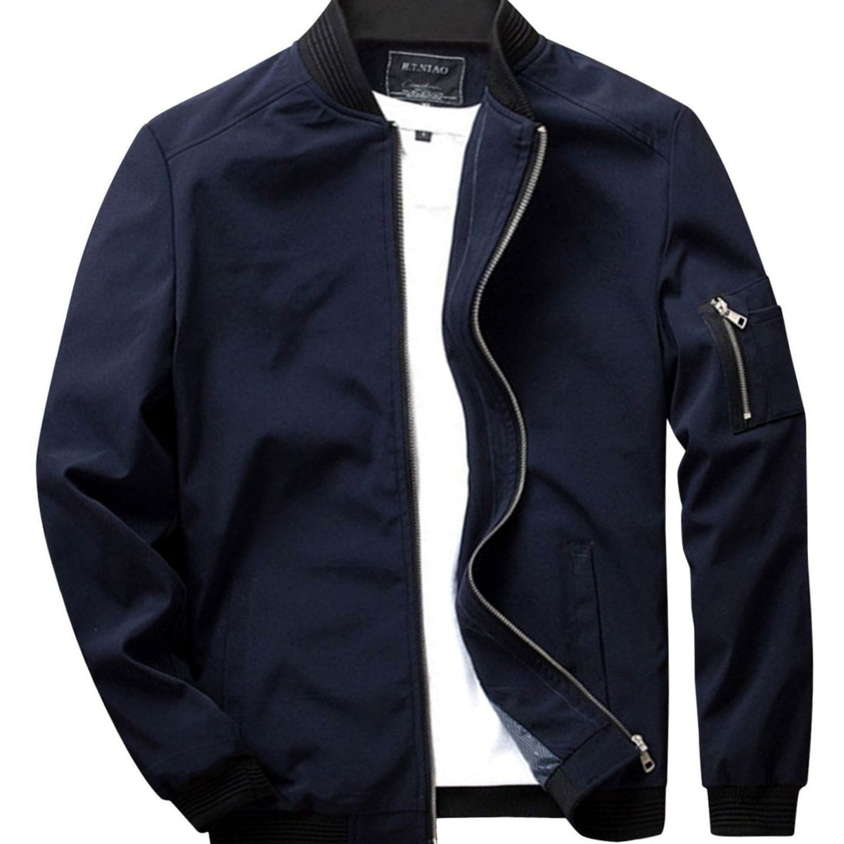 Jackson | Men's Full-Zip Bomber Front Jacket Ribbed-Collar Lightweight
