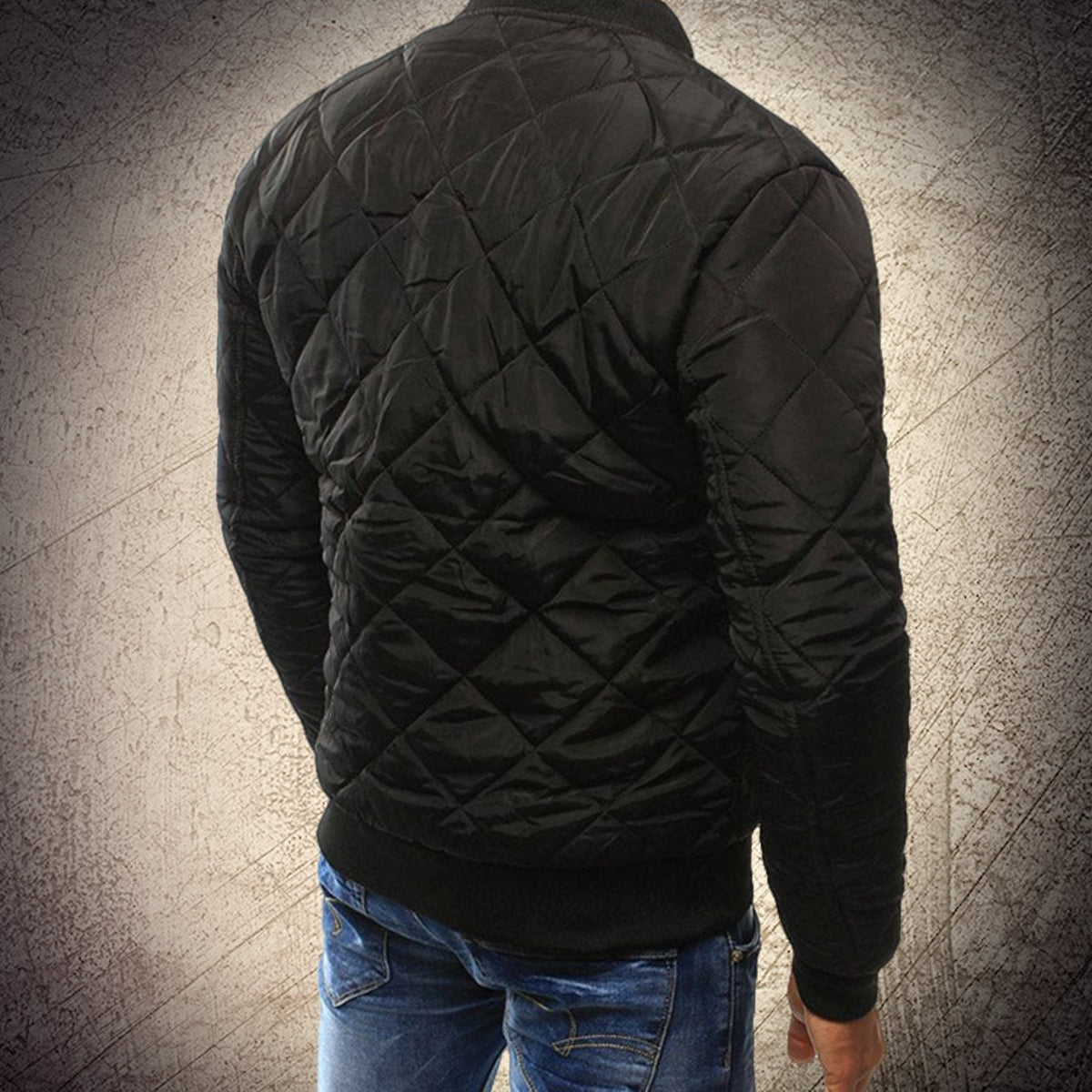 Caleb | Men's Quilted Lightweight Zip-Up Bomber Jacket