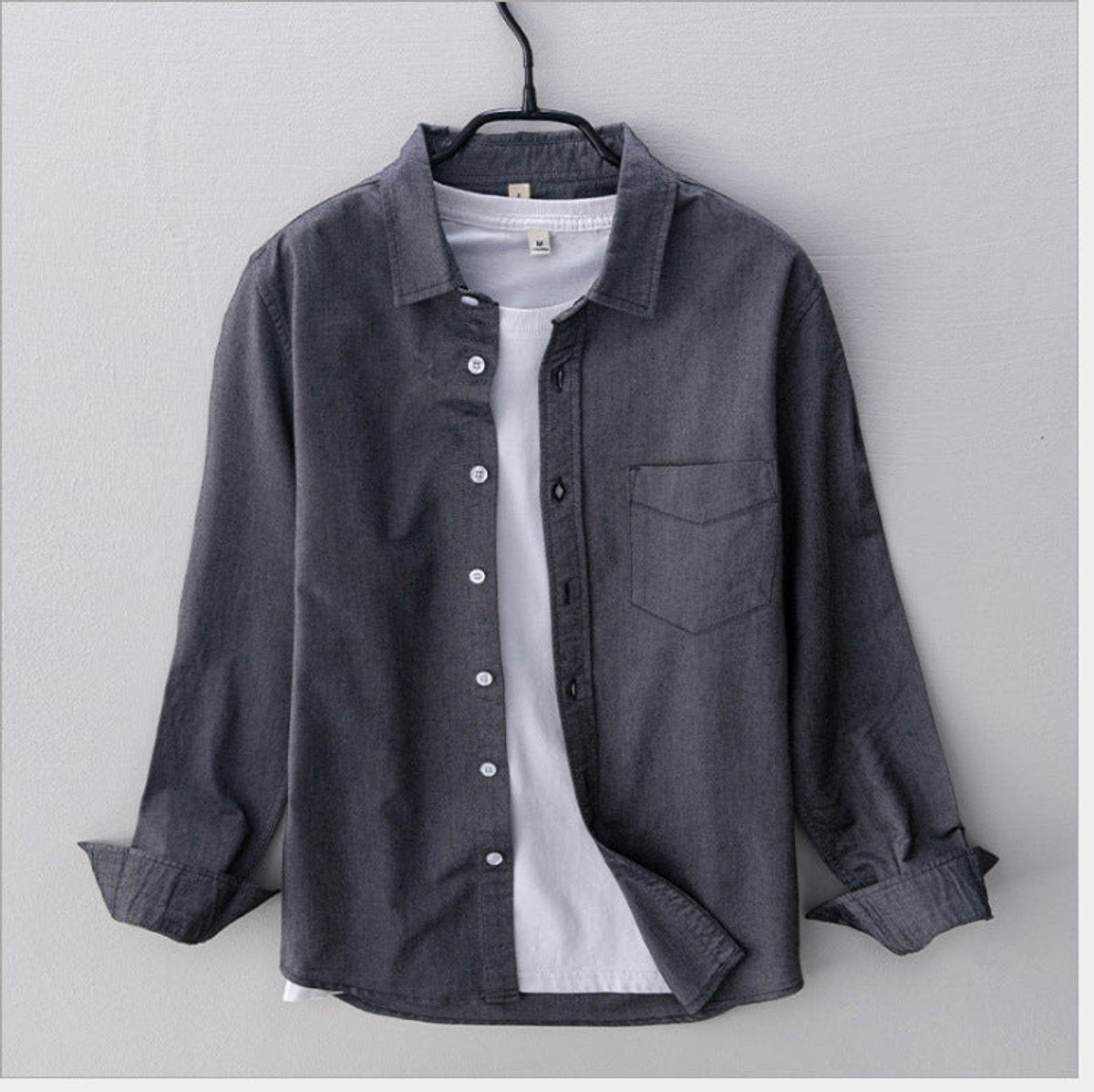 Men's Regular-Fit Cotton Oxford Button-Down Shirt