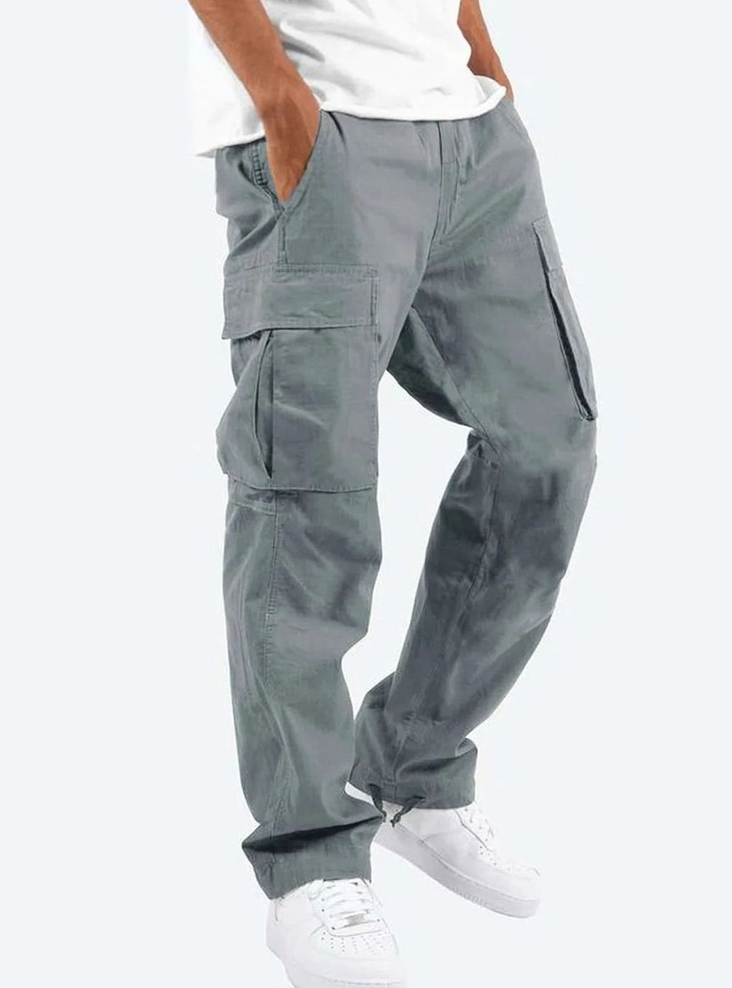 Men's Relaxed-Fit Multi-Pocket Cargo Pants