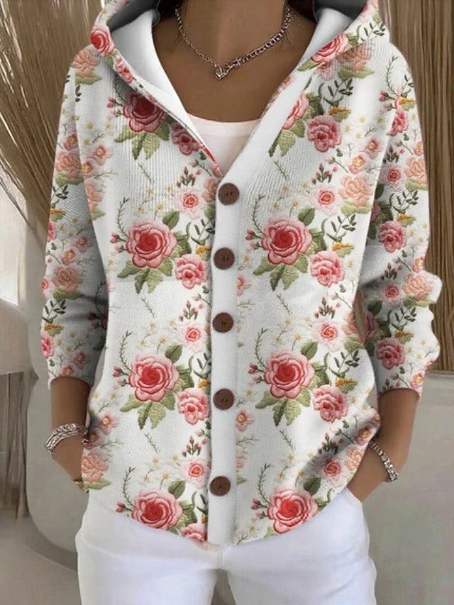 Morgance | Hooded Button Cardigan with Pockets for Women
