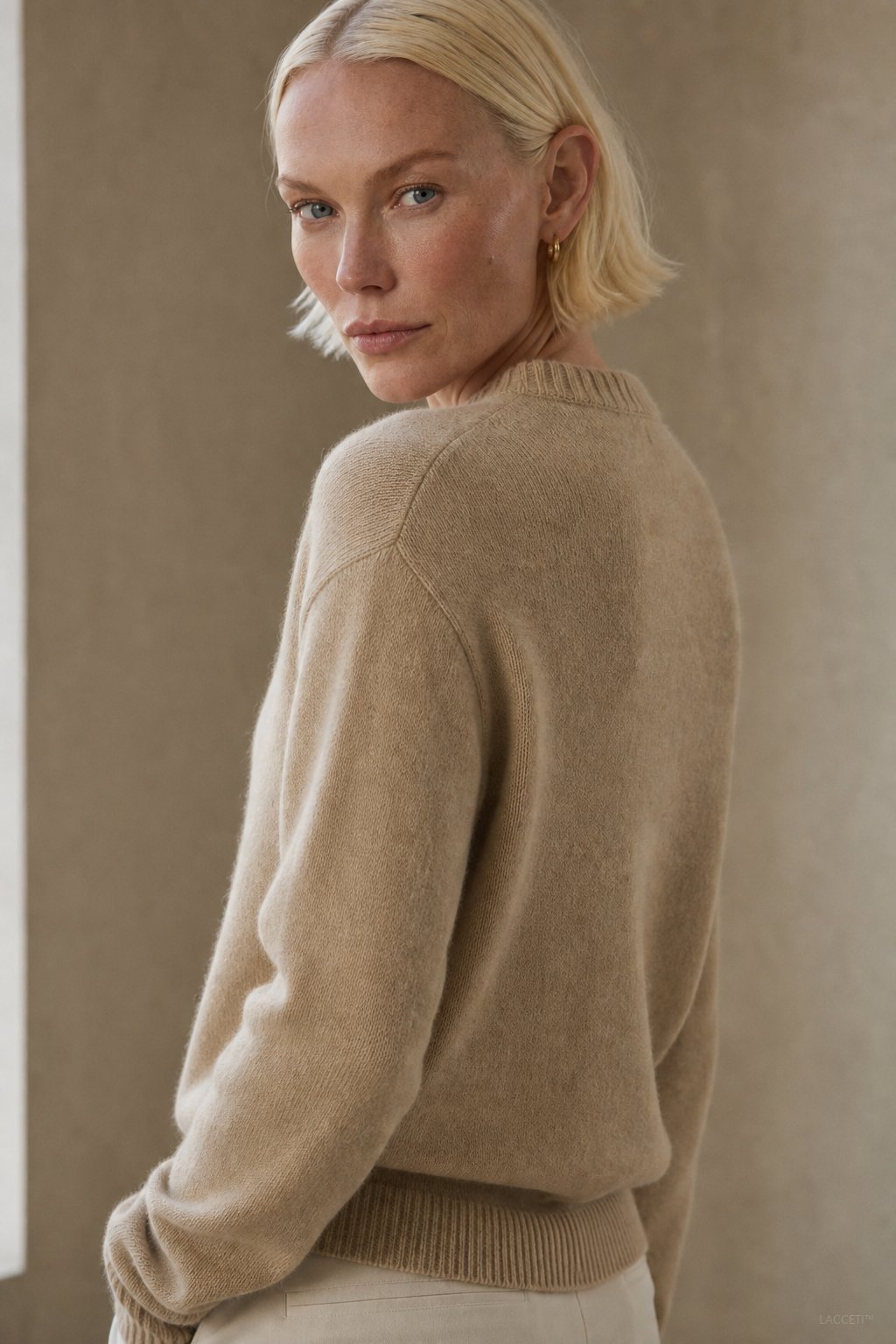 Lindsey | Womens Cashmere Blend Cardigan with Statement Buttons | Half-High Neck, Machine Washable | in 4 Colors XS-3XL