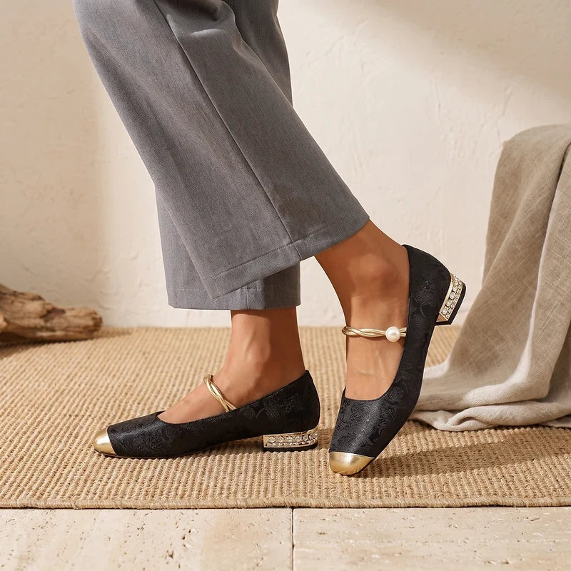 Celestine Brocade Mary Jane Flats