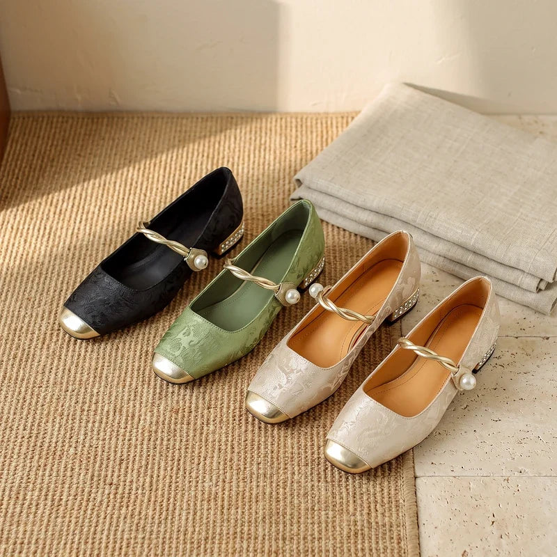 Celestine Brocade Mary Jane Flats