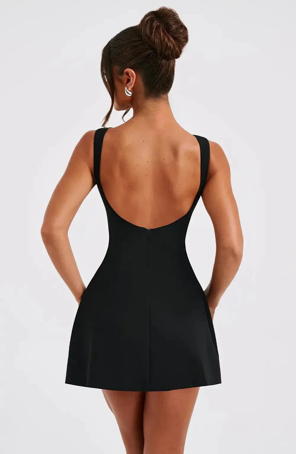 Naomi | Sleeveless Boat Neck A-Line Summer Mini Dress