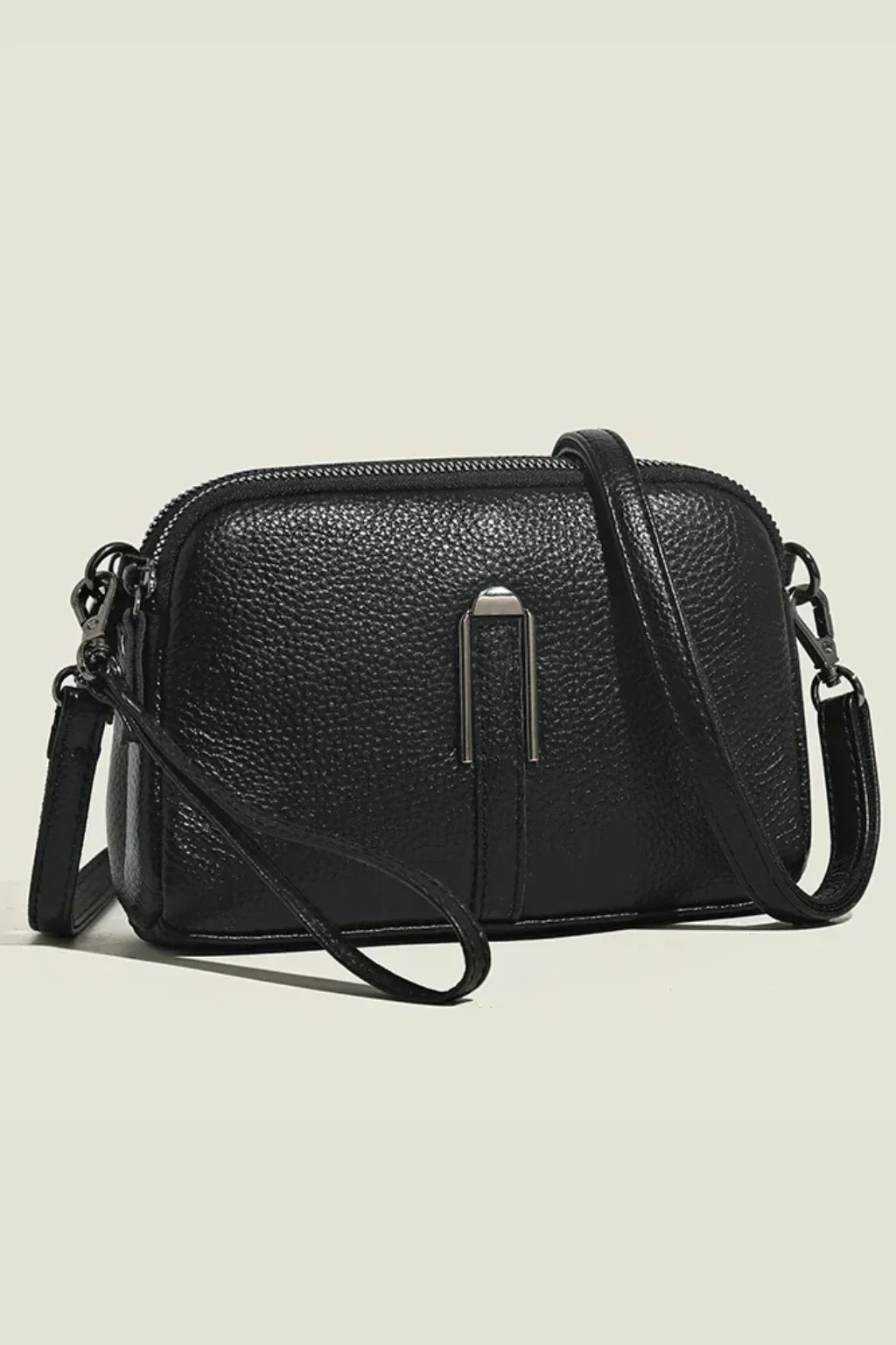 Naomi | Women's Double Crossbody Shoulder Bag with Dual Zip Compartments