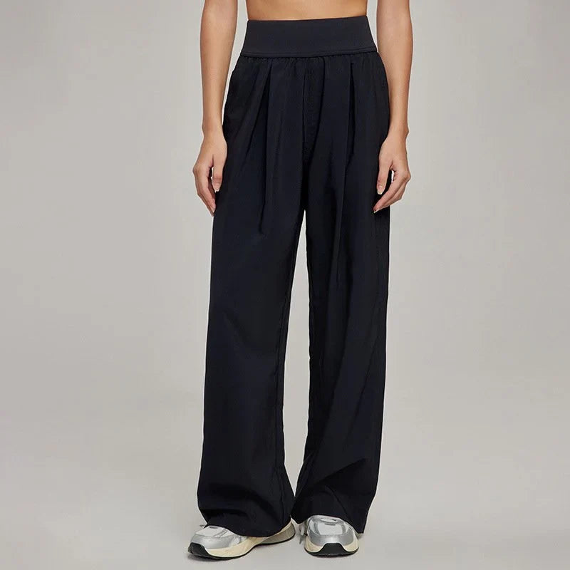 Naomi | Women's Linen Wide Leg Pants with Elasticated Waist