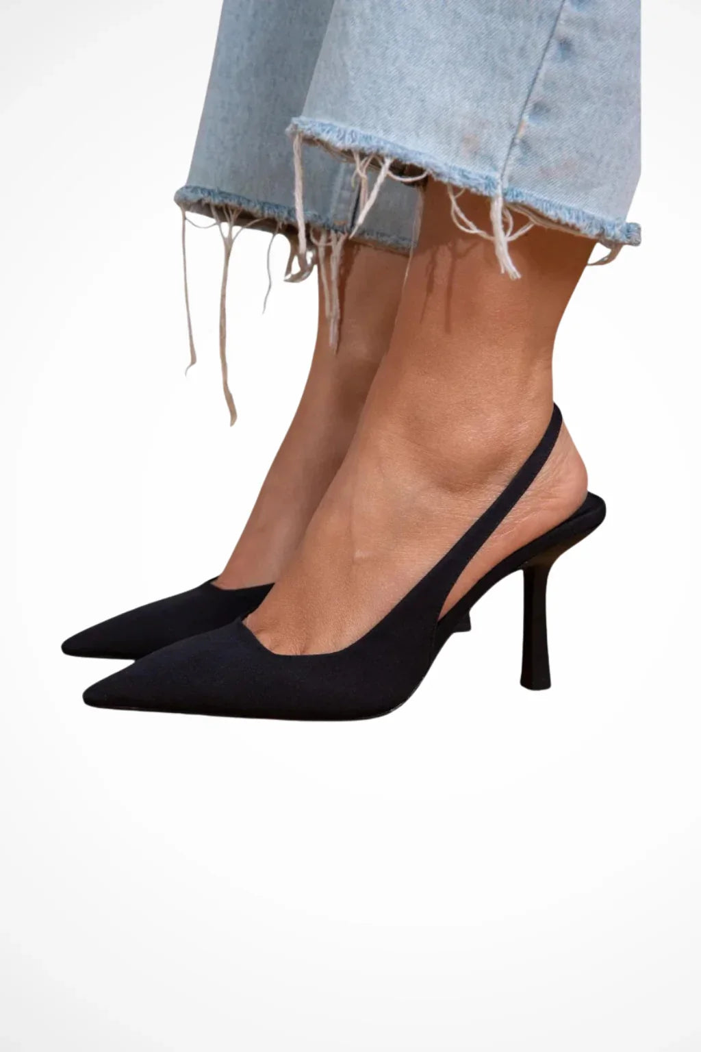 Natasha | Women's Stiletto Heel Pointed Toe Orthopedic Slingback Heels with Ankle Strap