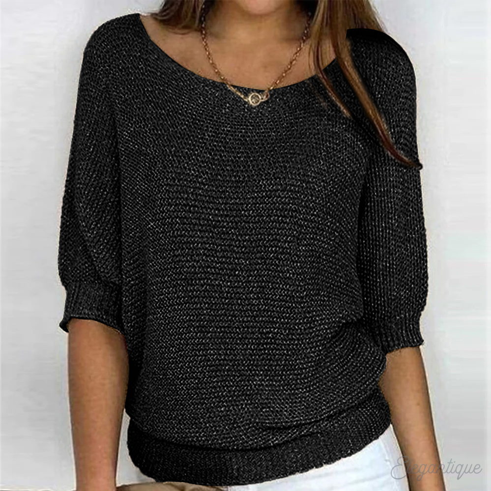 Women's Classic Relaxed Sweater – Long Sleeve Knit Pullover
