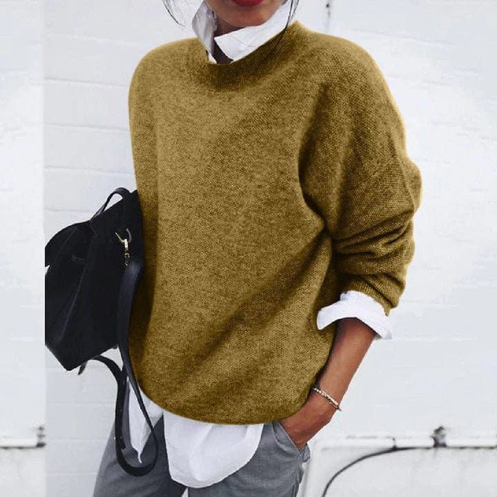 Nimue | Cashmere Oversized Sweater with Crew Neck for Women