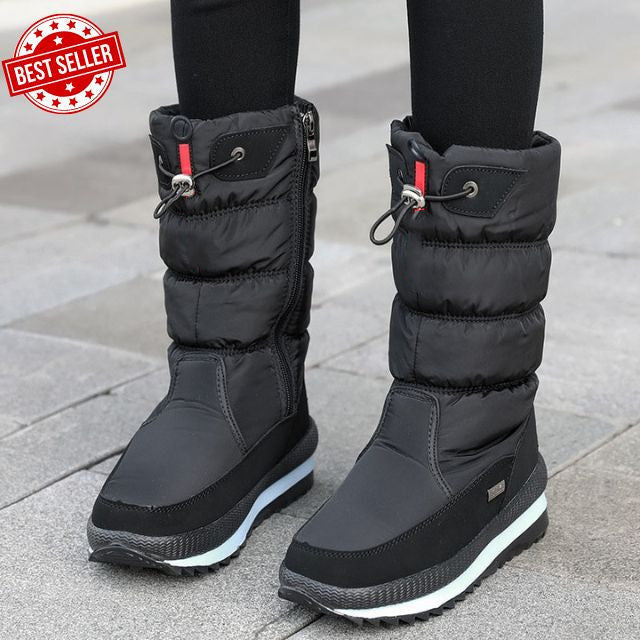 Women's Block Heel Boots with Side Zip and Cushioned Footbed