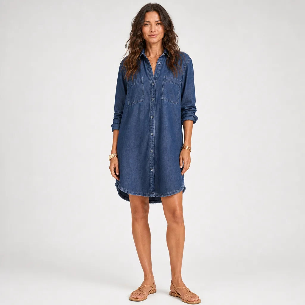 Norma | Women's Fringed Shirt Dress
