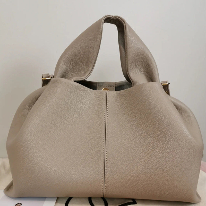 Women's Soft Slouch Shoulder Bag with Zipper Closure
